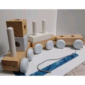 Melissa and Doug toys WOOD TRAIN set **Incomplete **